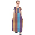 Background Desktop Squares Kids  Short Sleeve Maxi Dress View1