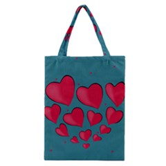 Background Desktop Hearts Heart Classic Tote Bag by Sapixe