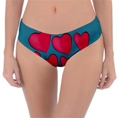 Background Desktop Hearts Heart Reversible Classic Bikini Bottoms by Sapixe