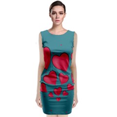 Background Desktop Hearts Heart Classic Sleeveless Midi Dress by Sapixe