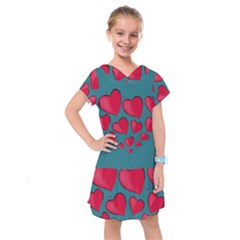 Background Desktop Hearts Heart Kids  Drop Waist Dress by Sapixe