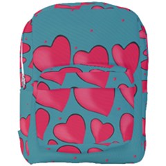 Background Desktop Hearts Heart Full Print Backpack by Sapixe