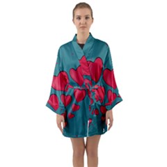 Background Desktop Hearts Heart Long Sleeve Kimono Robe by Sapixe