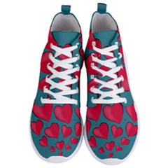 Background Desktop Hearts Heart Men s Lightweight High Top Sneakers