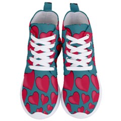 Background Desktop Hearts Heart Women s Lightweight High Top Sneakers