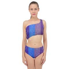 Background Desktop Squares Spliced Up Two Piece Swimsuit