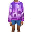 Purple Figures Rectangles Geometry Squares Kids  Long Sleeve Swimwear View1