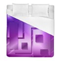 Purple Figures Rectangles Geometry Squares Duvet Cover (Full/ Double Size) View1