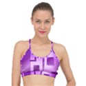 Purple Figures Rectangles Geometry Squares Basic Training Sports Bra View1