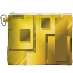 Yellow Gold Figures Rectangles Squares Mirror Canvas Cosmetic Bag (xxxl) by Sapixe