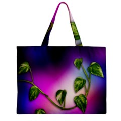 Leaves Green Leaves Background Zipper Mini Tote Bag by Sapixe