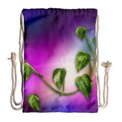 Leaves Green Leaves Background Drawstring Bag (large) by Sapixe