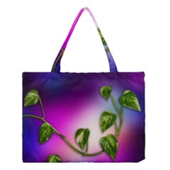 Leaves Green Leaves Background Medium Tote Bag by Sapixe