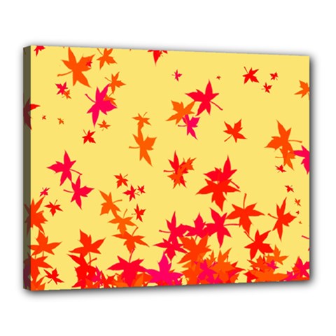 Leaves Autumn Maple Drop Listopad Canvas 20  X 16  by Sapixe