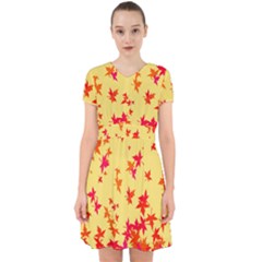 Leaves Autumn Maple Drop Listopad Adorable In Chiffon Dress by Sapixe