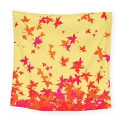 Leaves Autumn Maple Drop Listopad Square Tapestry (large) by Sapixe