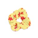 Leaves Autumn Maple Drop Listopad Velvet Scrunchie View1