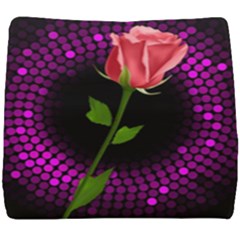 Rosa Black Background Flash Lights Seat Cushion