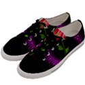 Rosa Black Background Flash Lights Men s Low Top Canvas Sneakers View2