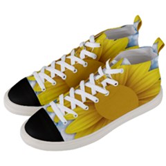 Plant Flower Flowers Bokeh Sky Men s Mid-top Canvas Sneakers by Sapixe