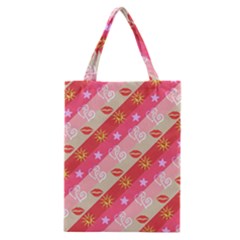 Background Desktop Pink Sun Stars Classic Tote Bag by Sapixe