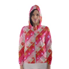 Background Desktop Pink Sun Stars Hooded Windbreaker (women) by Sapixe