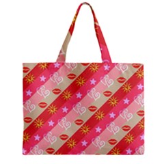 Background Desktop Pink Sun Stars Zipper Mini Tote Bag by Sapixe