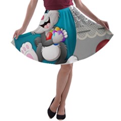 Illustration Celebration Easter A-line Skater Skirt by Sapixe