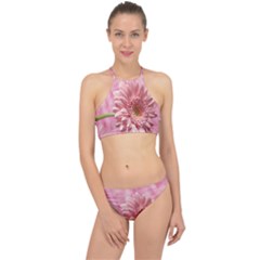 Background Texture Flower Petals Racer Front Bikini Set