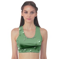 Card I Love You Heart Romantic Sports Bra by Sapixe