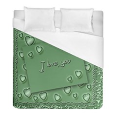 Card I Love You Heart Romantic Duvet Cover (full/ Double Size) by Sapixe