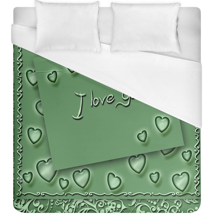 Card I Love You Heart Romantic Duvet Cover (King Size)