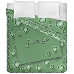 Card I Love You Heart Romantic Duvet Cover Double Side (california King Size) by Sapixe