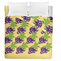 Grapes Background Sheet Leaves Duvet Cover Double Side (queen Size) by Sapixe