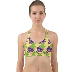 Grapes Background Sheet Leaves Back Web Sports Bra by Sapixe