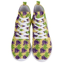 Grapes Background Sheet Leaves Men s Lightweight High Top Sneakers by Sapixe