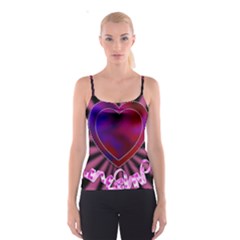 Background Texture Reason Heart Spaghetti Strap Top by Sapixe