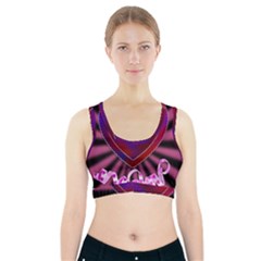 Background Texture Reason Heart Sports Bra With Pocket by Sapixe