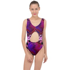 Background Texture Reason Heart Center Cut Out Swimsuit