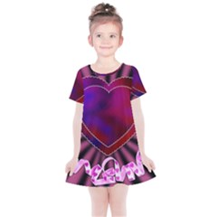 Background Texture Reason Heart Kids  Simple Cotton Dress