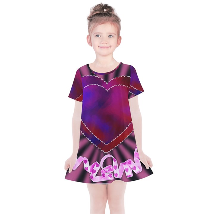 Background Texture Reason Heart Kids  Simple Cotton Dress