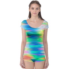 Wave Rainbow Bright Texture Boyleg Leotard  by Sapixe