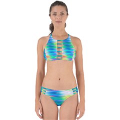 Wave Rainbow Bright Texture Perfectly Cut Out Bikini Set by Sapixe