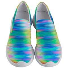 Wave Rainbow Bright Texture Women s Lightweight Slip Ons by Sapixe