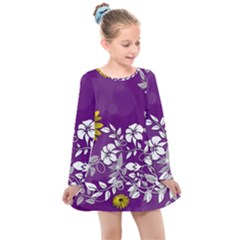 Background Bokeh Ornament Card Kids  Long Sleeve Dress by Sapixe