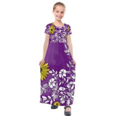 Background Bokeh Ornament Card Kids  Short Sleeve Maxi Dress by Sapixe