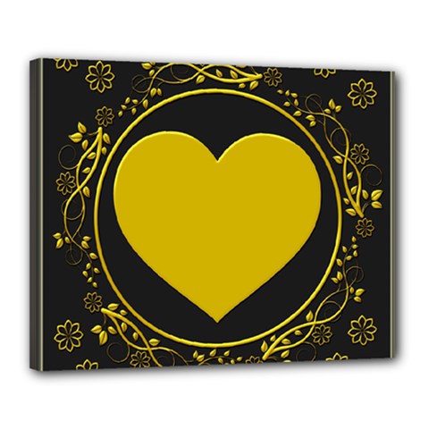 Background Heart Romantic Love Canvas 20  X 16  by Sapixe