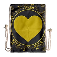 Background Heart Romantic Love Drawstring Bag (large) by Sapixe