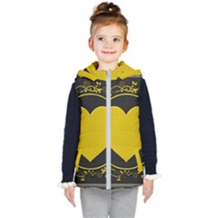 Background Heart Romantic Love Kid s Hooded Puffer Vest