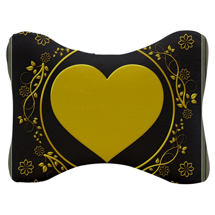 Background Heart Romantic Love Velour Seat Head Rest Cushion